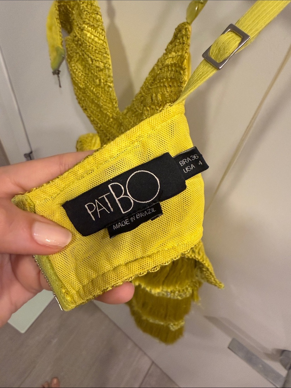 PatBO Yellow Fringe Crochet Camisole - Picture 4 of 7